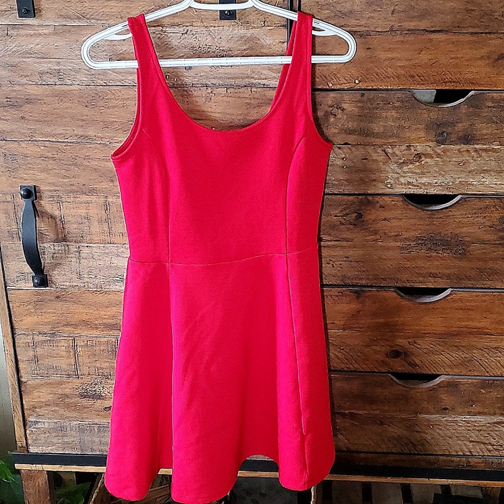 Red H&M Divided size 8 skater dress